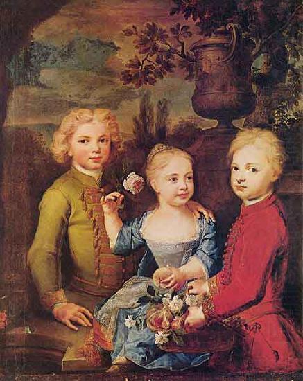 unknow artist Drei Kinder des Ratsherrn Barthold Hinrich Brockes china oil painting image